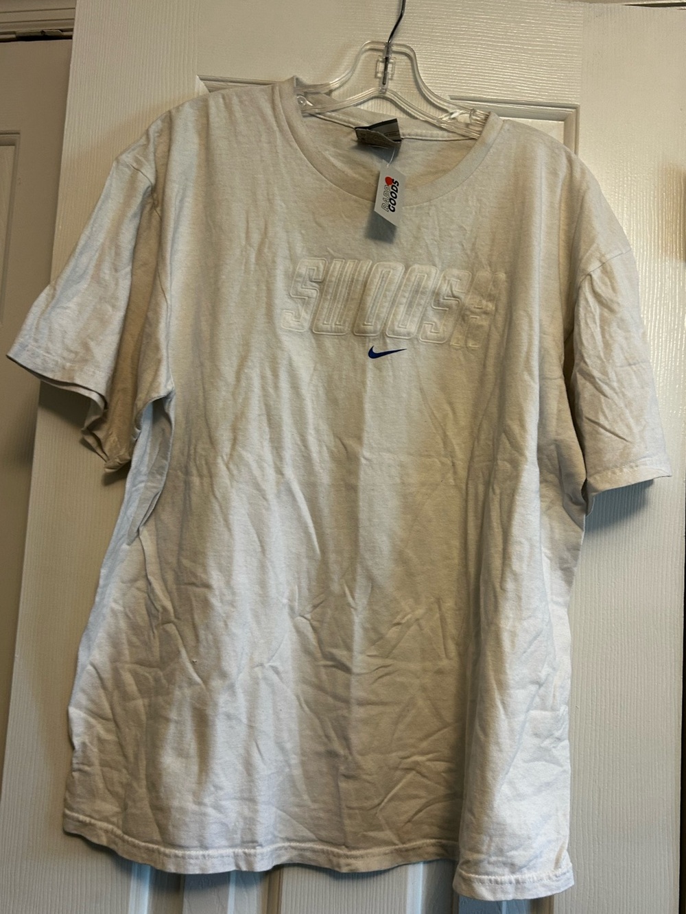 White Nike Swoosh Tee